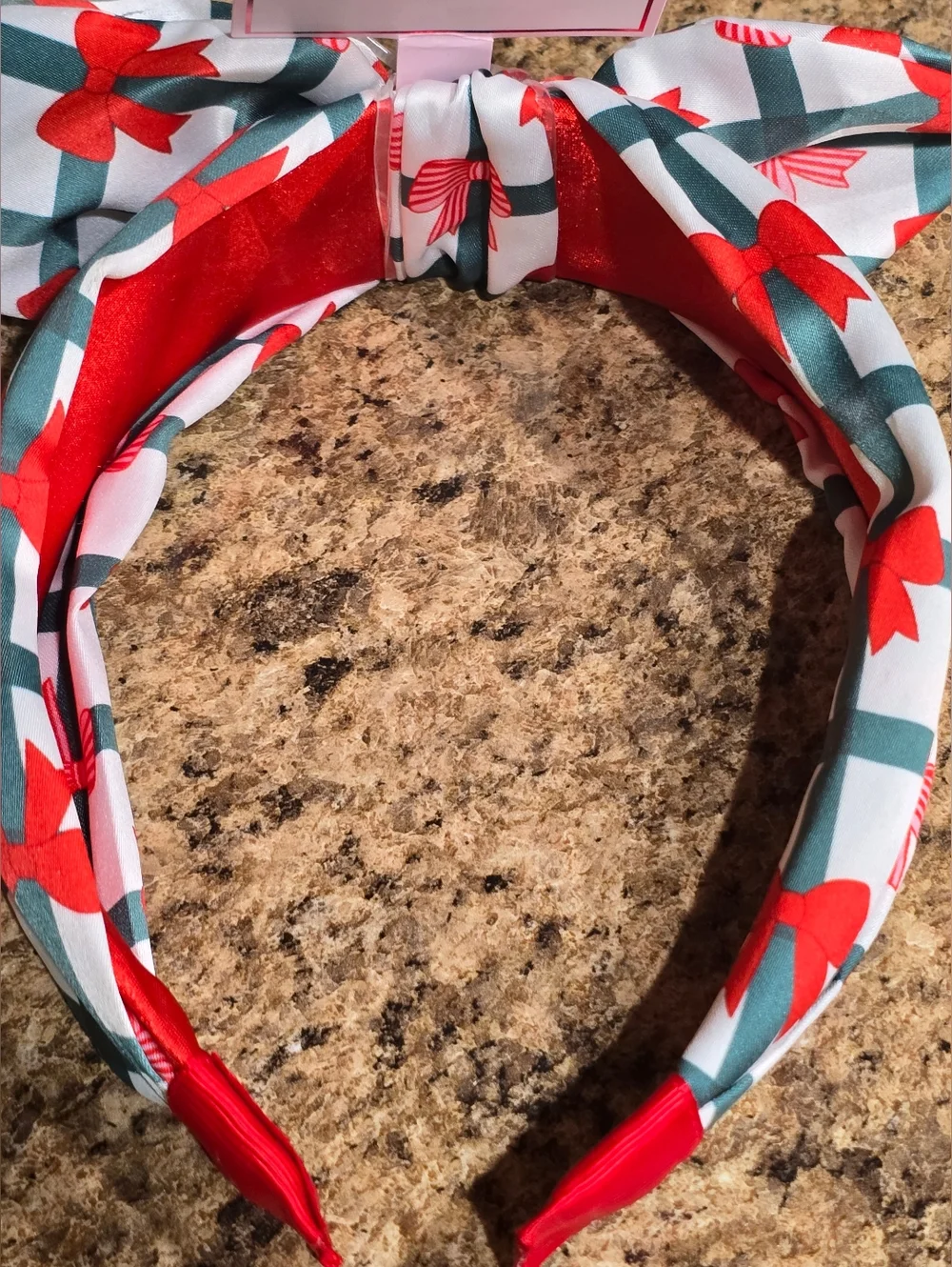 Festive Christmas Plaid Bow Headband
